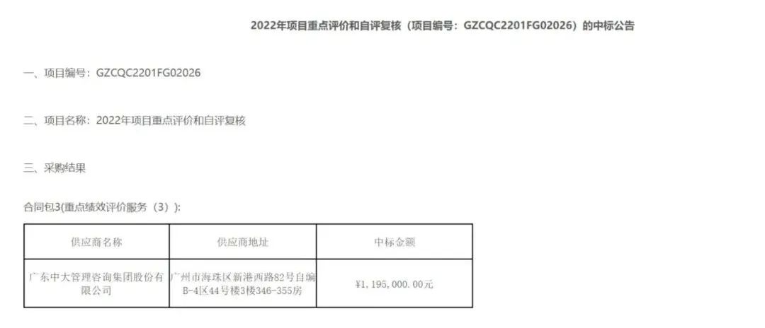 中大咨詢中標廣州市財政局重點績效評價項目,中大咨詢整理 中大咨詢中標廣州市財政局重點績效評價項目,中大咨詢整理
